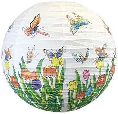 1 db 16 hüvelykes Big Fu kínai japán papírlámpás rózsa cseresznye virág lámpa kínai újévi esküvői függő lakberendezéshez