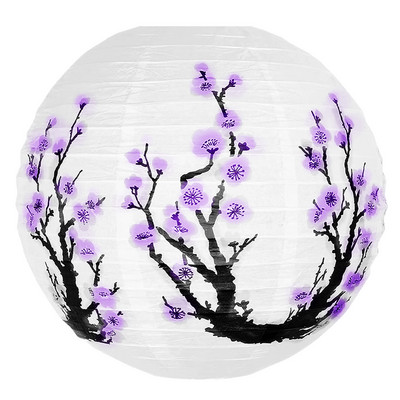 1 db 16 hüvelykes Big Fu kínai japán papírlámpás rózsa cseresznye virág lámpa kínai újévi esküvői függő lakberendezéshez