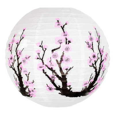 1 db 16 hüvelykes Big Fu kínai japán papírlámpás rózsa cseresznye virág lámpa kínai újévi esküvői függő lakberendezéshez