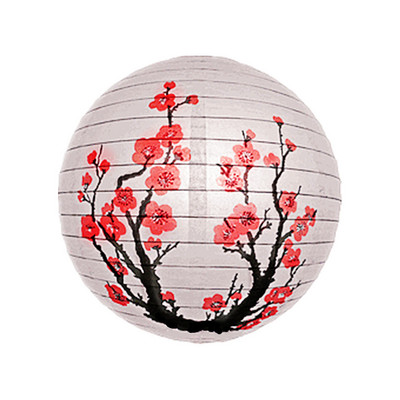 1 db 16 hüvelykes Big Fu kínai japán papírlámpás rózsa cseresznye virág lámpa kínai újévi esküvői függő lakberendezéshez