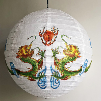 1 db 16 hüvelykes Big Fu kínai japán papírlámpás rózsa cseresznye virág lámpa kínai újévi esküvői függő lakberendezéshez