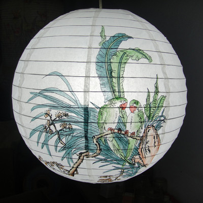 1 db 16 hüvelykes Big Fu kínai japán papírlámpás rózsa cseresznye virág lámpa kínai újévi esküvői függő lakberendezéshez