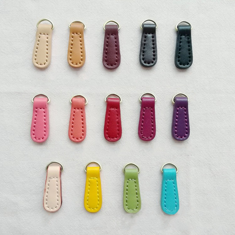 2 buc piele PU cusut manual Fermoar Tragere Îmbrăcăminte Accesorii pentru bagaje Fermoar Tab Rucsac Fermoar Cataramă Pandantiv Pull Tab