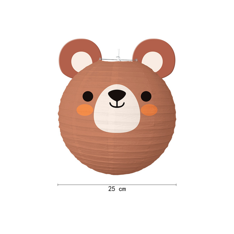 Dzīvnieki Woodland Papīra laternas Dzimšanas dienas svinību dekorēšana Bērni Meža safari Džungļu ballīšu piederumi Baby Shower Festivāla laterna