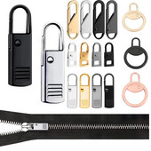 5db Cipzárhúzó csere Levehető cipzár húzófülek Fém cipzárhúzó kabátokhoz Farmerek Pénztárcák Kézitáskák Hátizsákok Csomagok