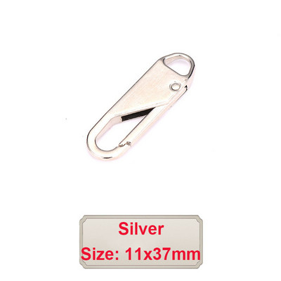 5db Cipzárhúzó csere Levehető cipzár húzófülek Fém cipzárhúzó kabátokhoz Farmerek Pénztárcák Kézitáskák Hátizsákok Csomagok