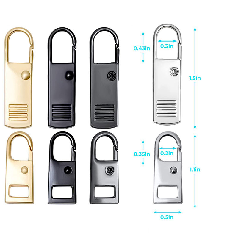 5db Cipzárhúzó csere Levehető cipzár húzófülek Fém cipzárhúzó kabátokhoz Farmerek Pénztárcák Kézitáskák Hátizsákok Csomagok