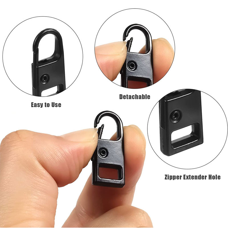 5db Cipzárhúzó csere Levehető cipzár húzófülek Fém cipzárhúzó kabátokhoz Farmerek Pénztárcák Kézitáskák Hátizsákok Csomagok