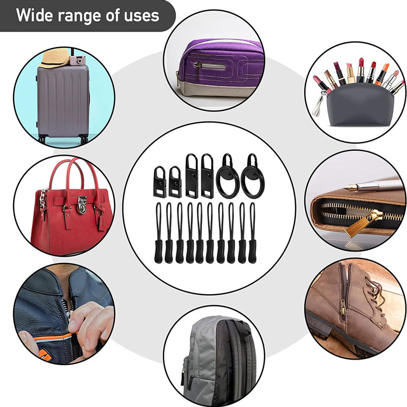 5db Cipzárhúzó csere Levehető cipzár húzófülek Fém cipzárhúzó kabátokhoz Farmerek Pénztárcák Kézitáskák Hátizsákok Csomagok