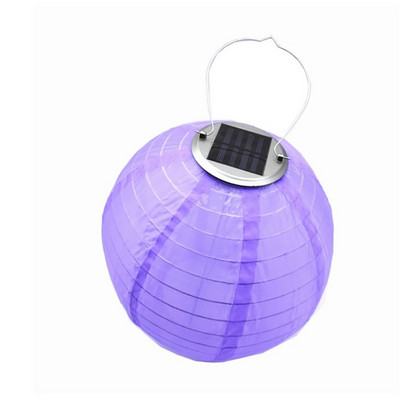 1 buc. Lanternă solară cu LED-uri pentru curte, 30 cm, cu lumină rotundă, colorată, cu LED-uri, lampă suspendată, rezistentă la apă, pentru decorarea grădinii în aer liber.