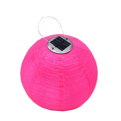 1 buc. Lanternă solară cu LED-uri pentru curte, 30 cm, cu lumină rotundă, colorată, cu LED-uri, lampă suspendată, rezistentă la apă, pentru decorarea grădinii în aer liber.