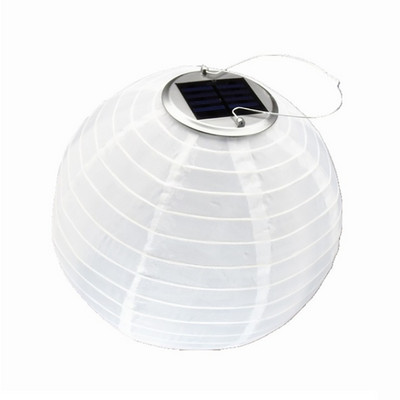 1 buc. Lanternă solară cu LED-uri pentru curte, 30 cm, cu lumină rotundă, colorată, cu LED-uri, lampă suspendată, rezistentă la apă, pentru decorarea grădinii în aer liber.