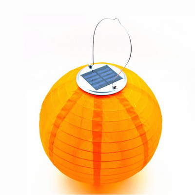 1 buc. Lanternă solară cu LED-uri pentru curte, 30 cm, cu lumină rotundă, colorată, cu LED-uri, lampă suspendată, rezistentă la apă, pentru decorarea grădinii în aer liber.