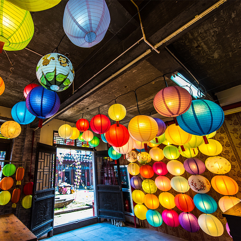 4-tolline 6-tolline 8-tolline 10-tolline 12-tolline 14-tolline 16-tolline valge Hiina paberist latern pulmade sõbrapäevakaunistuseks peotarbed