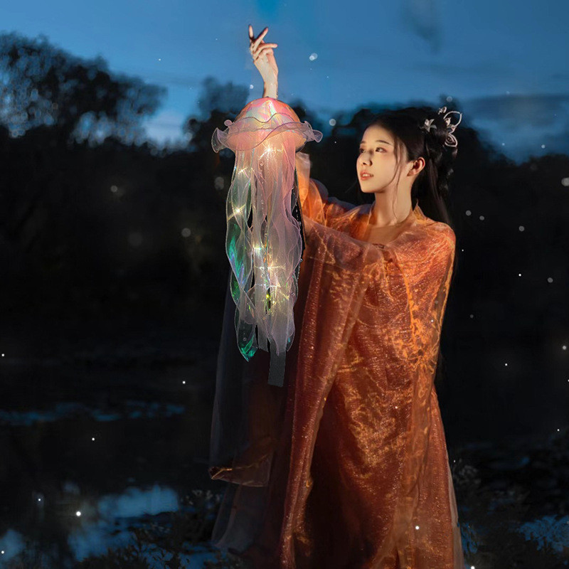 22*55cm värviline meduus latern Ocean Animals Happy Under The Sea Sünnipäevapeo kujundus Meduus latern Fotorekvisiidid