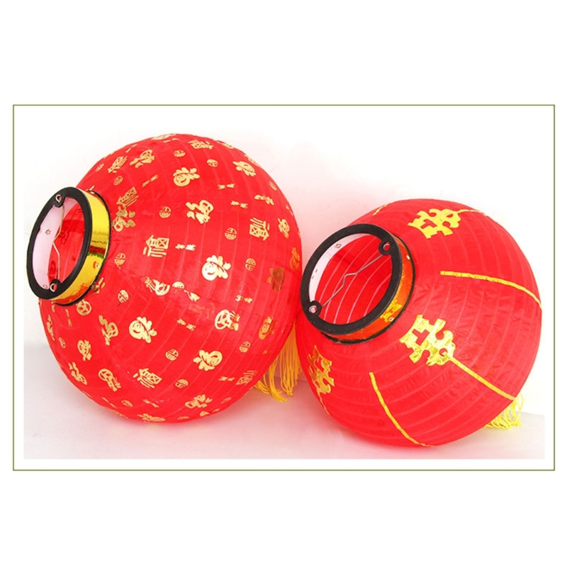 Kinų Žibintai Naujieji Metai Pavasario šventės dekoravimas Šilko audinio Žibintai Dovanos A0KF