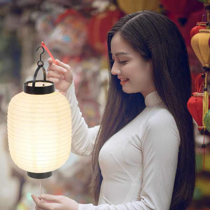 Lámpás Papír Lámpák Japán függő Sushi Kínai bárlámpa Fény Party Dekor Fények Vintageramen Dekoráció Selyem Esküvő