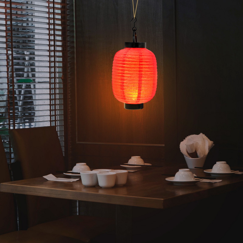Lámpás Papír Lámpák Japán függő Sushi Kínai bárlámpa Fény Party Dekor Fények Vintageramen Dekoráció Selyem Esküvő