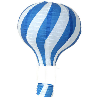 12 collu 30 cm varavīksnes karstā gaisa balona laterna, salokāma piekarināma groza festivāla papīra laterna DIY dzimšanas dienas ballītes dekorēšana