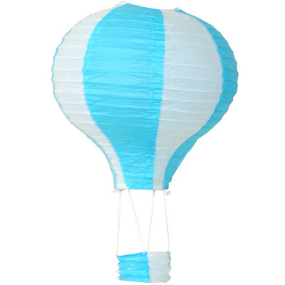 12 collu 30 cm varavīksnes karstā gaisa balona laterna, salokāma piekarināma groza festivāla papīra laterna DIY dzimšanas dienas ballītes dekorēšana