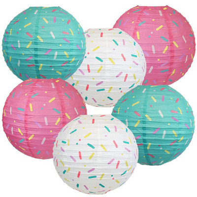 30 cm sõõriku ümmargune paberist latern Sünnipäevaks Pulma Sünnipäevakaunistus Kingitus Käsitöö DIY lampion Valge rippuv laternapalli tarvikud