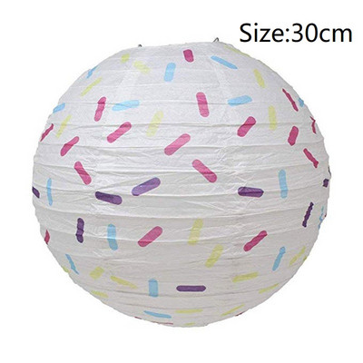 30 cm gogoașă rotundă lanternă de hârtie ziua de naștere nuntă decor cadou cadou DIY lampion alb agățat bile furnituri