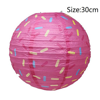 30 cm gogoașă rotundă lanternă de hârtie ziua de naștere nuntă decor cadou cadou DIY lampion alb agățat bile furnituri