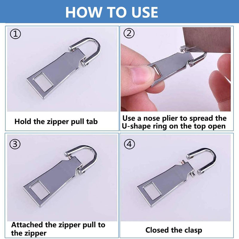 5 vnt. Metalinis užtrauktuko traukimo pakeitimas užtrauktuko traukimo taisymo užtrauktuko ištraukimo skirtukas bagažui lagaminui kuprinė striukė Krepšiai paltai batai