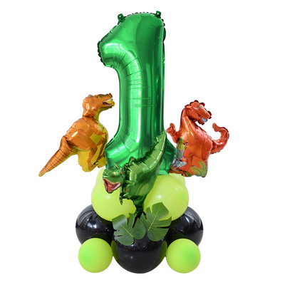 Dinozaurs Daudz laimes dzimšanas dienā Garland Reklāmkarogs Roar Dino ballītes Baloni Džungļu Dzīvnieku Safari 1. Bērnu dzimšanas dienas ballītes dekorēšanas piederumi