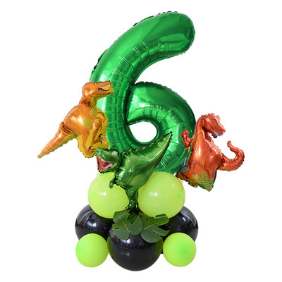 Dinozaurs Daudz laimes dzimšanas dienā Garland Reklāmkarogs Roar Dino ballītes Baloni Džungļu Dzīvnieku Safari 1. Bērnu dzimšanas dienas ballītes dekorēšanas piederumi