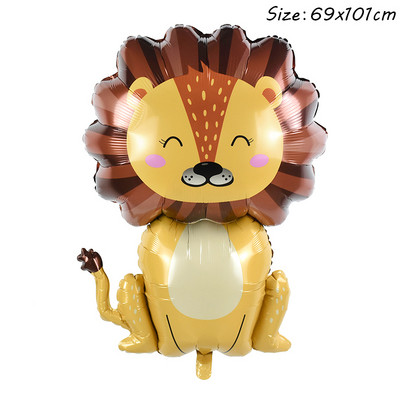 1. Jungle Animal Birthday Photo Banner Garland 12 hónapos sármány szafari Wild egyéves baba születésnapi party dekorációs kellékek