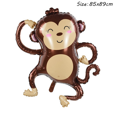 1. Jungle Animal Birthday Photo Banner Garland 12 hónapos sármány szafari Wild egyéves baba születésnapi party dekorációs kellékek