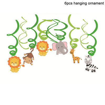 1. Jungle Animal Birthday Photo Banner Garland 12 hónapos sármány szafari Wild egyéves baba születésnapi party dekorációs kellékek