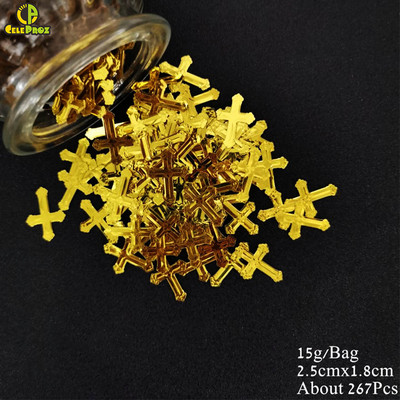 15 g bažnyčios vestuvių konfeti „Dove Cross“ Biblijos stalas Auksinio balandžio blizgučiai Gimtadienio šventosios Komunijos „pasidaryk pats“ vakarėlio reikmenys