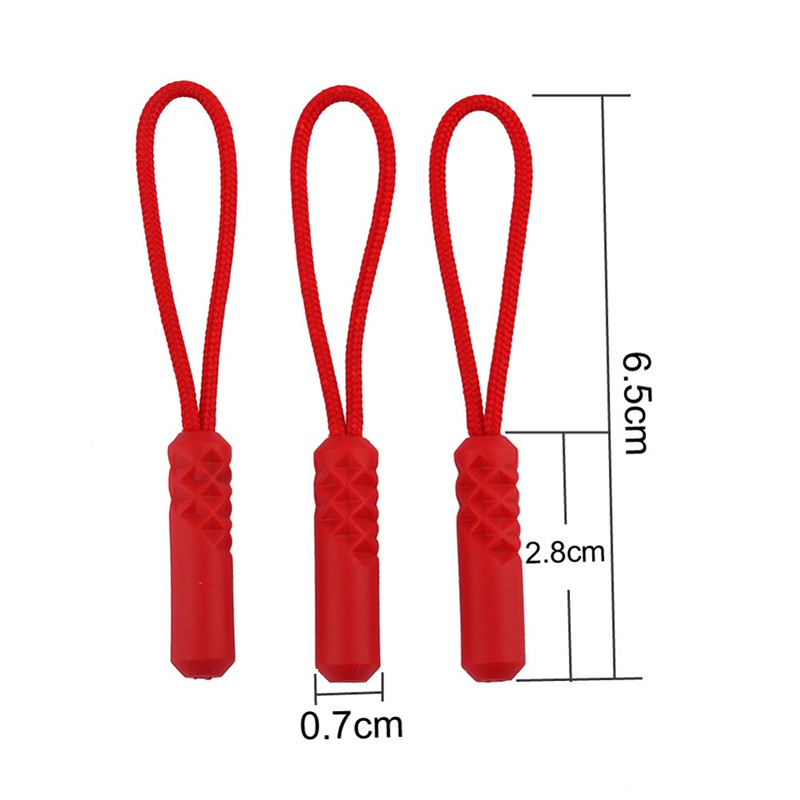 12 gabali / partija PVC rāvējslēdzēja izvilkējs čemodāns rāvējslēdzēja slīdošā virve cilindrs noņemams klips slīdošo aukla somas apģērba piederumiem