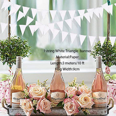 Ghirlande de inimioare albe de hârtie, banner cu inimă de dragoste, pentru nuntă, duș nupțial, pentru decorațiuni pentru petrecerea de aniversare a burlacilor.