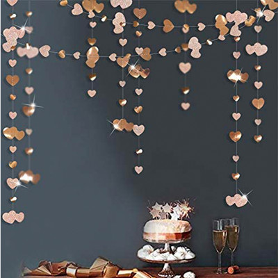 Ghirlande de inimioare albe de hârtie, banner cu inimă de dragoste, pentru nuntă, duș nupțial, pentru decorațiuni pentru petrecerea de aniversare a burlacilor.