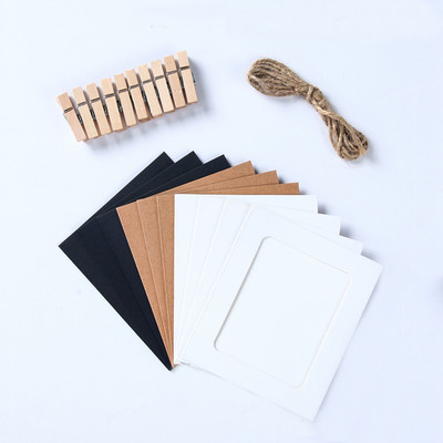 Képkeret klip fotófal Boldog születésnapot Banner Házassági évforduló dekoráció Baby Shower 1. születésnapi képkeret Garland