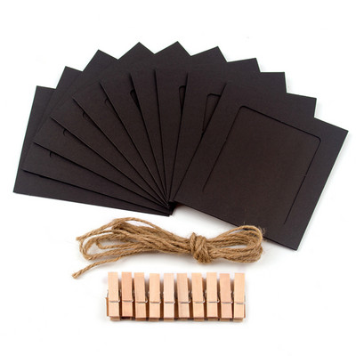 Képkeret klip fotófal Boldog születésnapot Banner Házassági évforduló dekoráció Baby Shower 1. születésnapi képkeret Garland