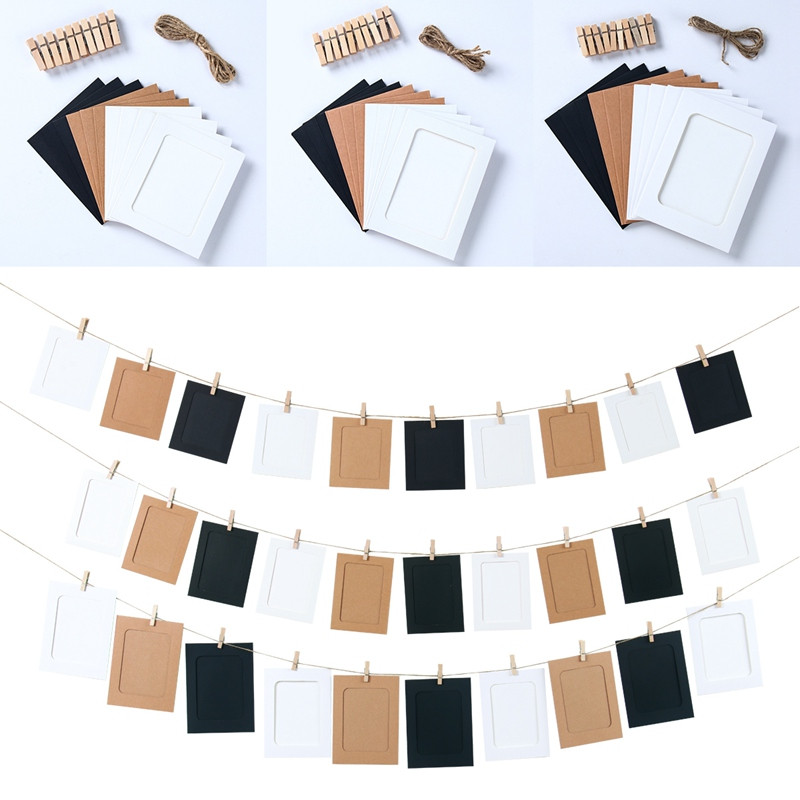 Képkeret klip fotófal Boldog születésnapot Banner Házassági évforduló dekoráció Baby Shower 1. születésnapi képkeret Garland