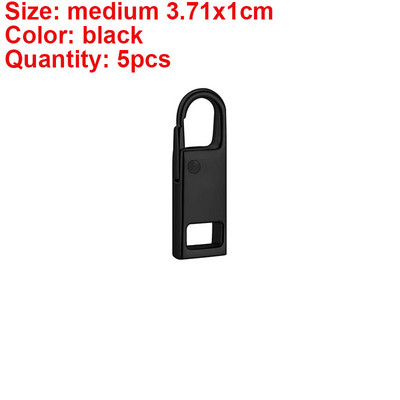 5 bucăți cu fermoar metalic de schimb, detașabile pentru tragere cu fermoar, pentru bagaje, jachete, îmbrăcăminte, rucsac, haine, accesorii