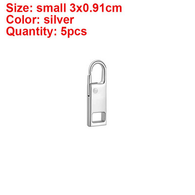 5 bucăți cu fermoar metalic de schimb, detașabile pentru tragere cu fermoar, pentru bagaje, jachete, îmbrăcăminte, rucsac, haine, accesorii