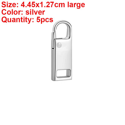 5 bucăți cu fermoar metalic de schimb, detașabile pentru tragere cu fermoar, pentru bagaje, jachete, îmbrăcăminte, rucsac, haine, accesorii