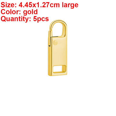 5 bucăți cu fermoar metalic de schimb, detașabile pentru tragere cu fermoar, pentru bagaje, jachete, îmbrăcăminte, rucsac, haine, accesorii