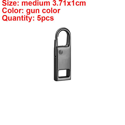 5 bucăți cu fermoar metalic de schimb, detașabile pentru tragere cu fermoar, pentru bagaje, jachete, îmbrăcăminte, rucsac, haine, accesorii