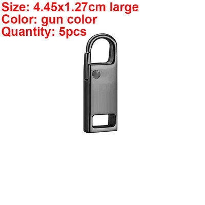 5 bucăți cu fermoar metalic de schimb, detașabile pentru tragere cu fermoar, pentru bagaje, jachete, îmbrăcăminte, rucsac, haine, accesorii