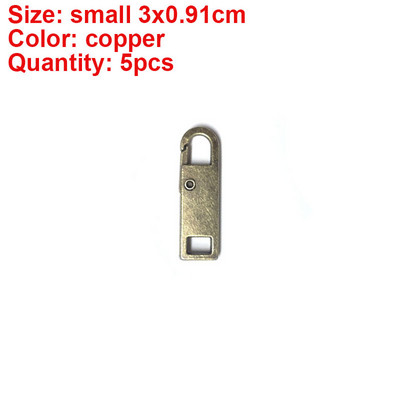 5 bucăți cu fermoar metalic de schimb, detașabile pentru tragere cu fermoar, pentru bagaje, jachete, îmbrăcăminte, rucsac, haine, accesorii