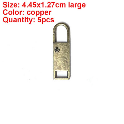 5 bucăți cu fermoar metalic de schimb, detașabile pentru tragere cu fermoar, pentru bagaje, jachete, îmbrăcăminte, rucsac, haine, accesorii