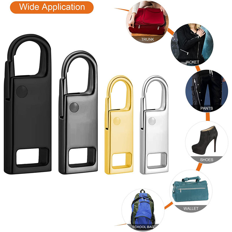 5 bucăți cu fermoar metalic de schimb, detașabile pentru tragere cu fermoar, pentru bagaje, jachete, îmbrăcăminte, rucsac, haine, accesorii