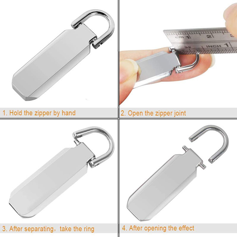 5 vnt. Užtrauktuku traukiamas lagaminas Sunkios apkrovos užtrauktuko skirtuko traukimo pakaitinis užtrauktuko fiksatorius, skirtas drabužiams, lagaminui, bagažui, kuprinei „pasidaryk pats“